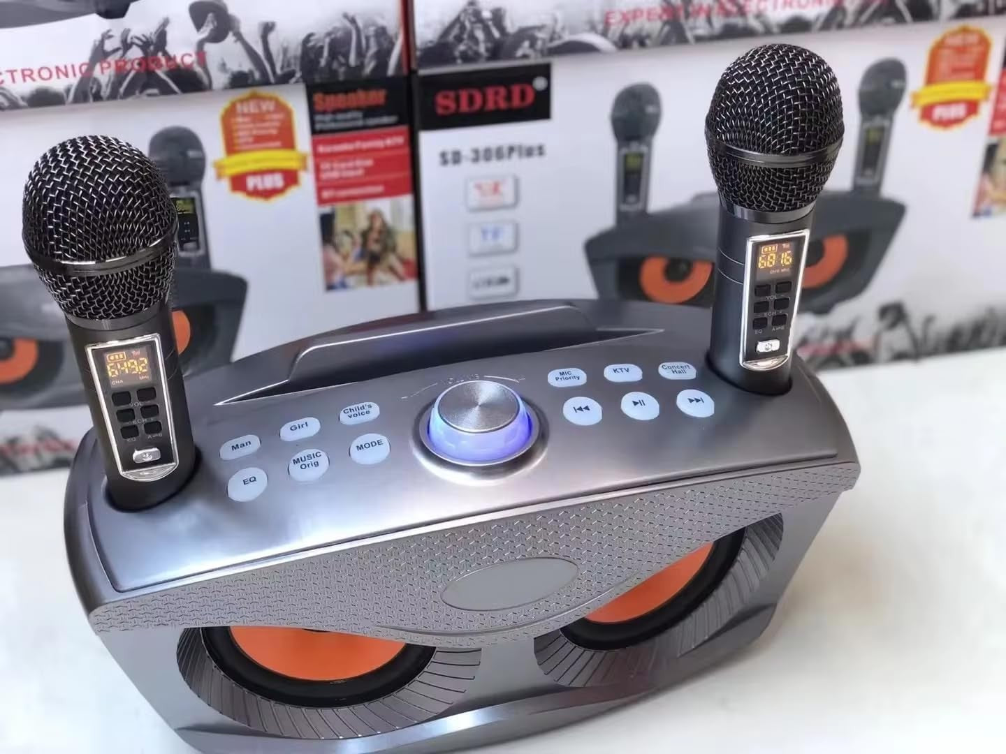 Omana Portable Karaoke Machine 30W Wireless Bluetooth Dual Mic Party Speaker