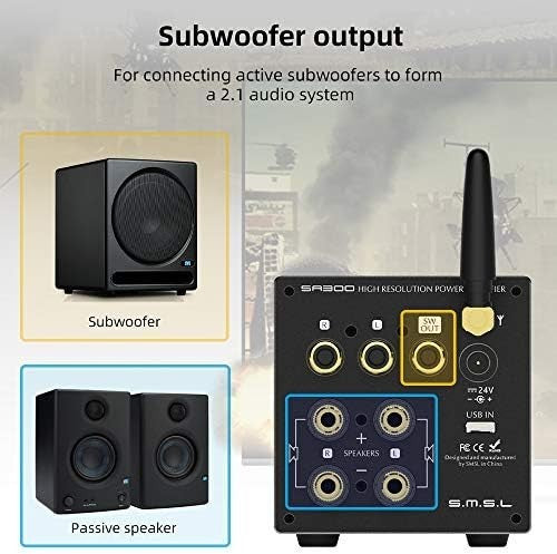 HiFi Digital Amplifier 80Wx2 Class D Bluetooth USB RCA Remote EQ