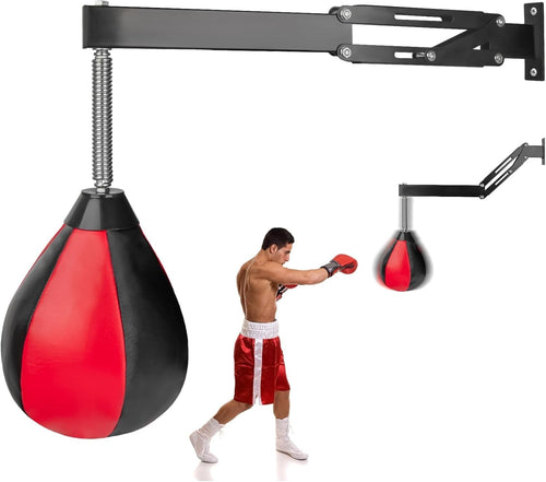 Boxing Speed Bag Set Wall Mount Adjustable Reflex Punch Ball
