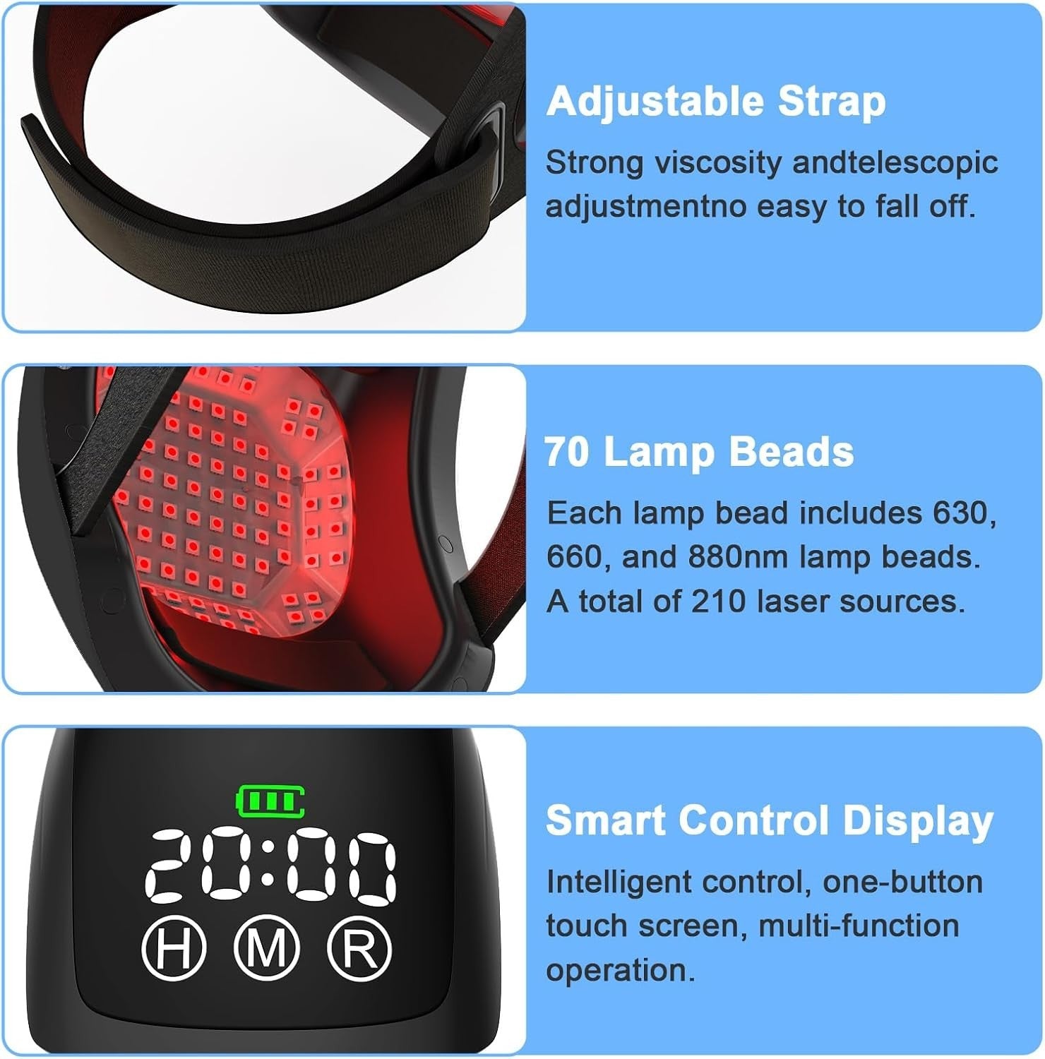 Cordless Infrared Knee Massager with Red Light Therapy & Vibration Pain Relief