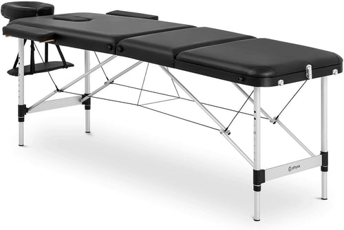 Portable Aluminium Massage Table Folding Therapy Bed Adjustable Height 600–810mm