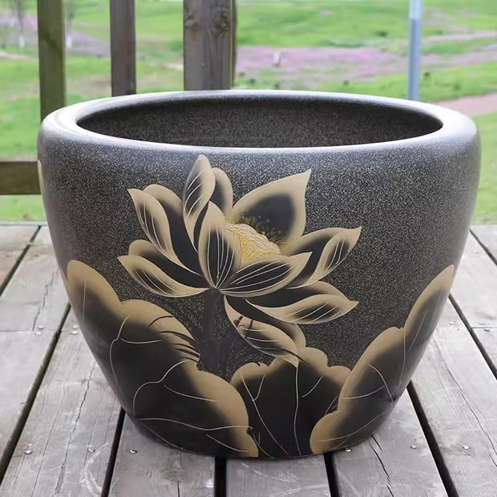 Large Ceramic Floor Fish Tank Turtle Pond Indoor Outdoor Flower Pot