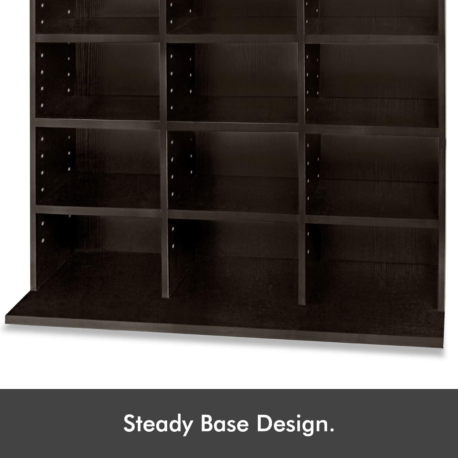 CD DVD Storage Cabinet 24 Shelf Media Tower Bookcase Holds 837 CDs
