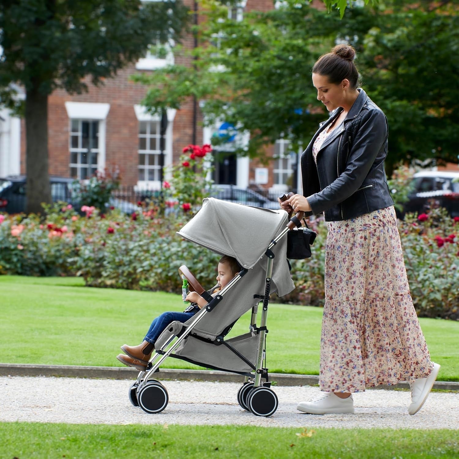 Compact Lightweight Baby Stroller Black 6M-4Y Recline UPF50+ Rain Cover
