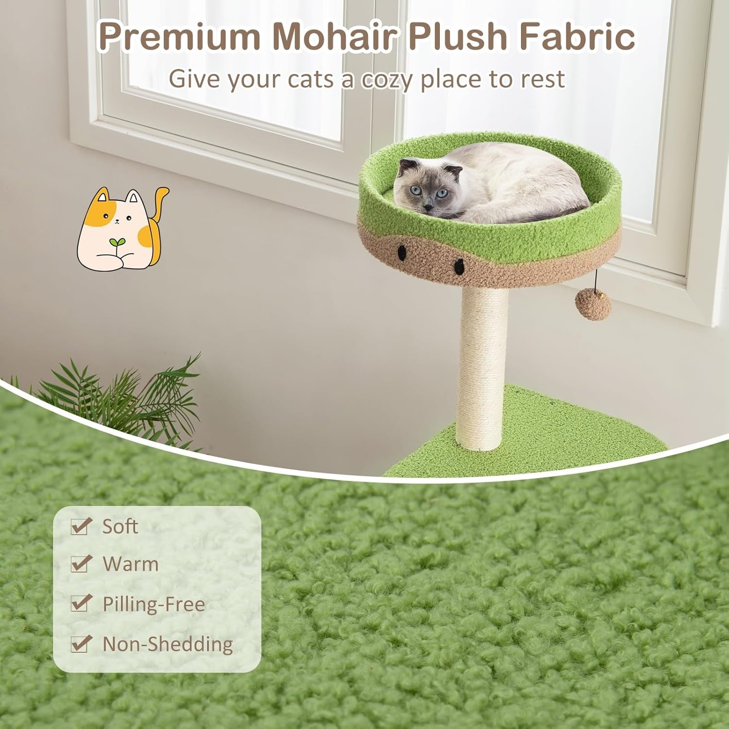 Cat Tree Tower with Scratching Posts Condo Multi Level Kitten Activity Centre