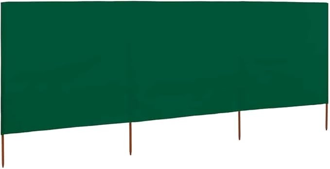 Green 3-Panel Camping Wind Screen 400x80cm Outdoor Privacy Divider Garden Shade