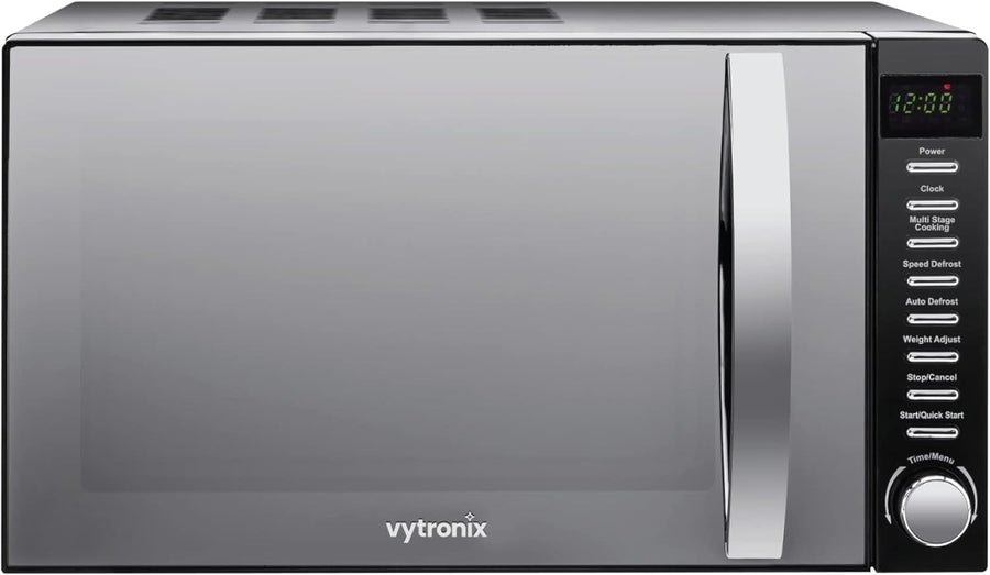20L 800W Digital Microwave Black Mirrored Front 6 Power