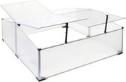 Aluminium Double Cold Frame Greenhouse 100x120x40cm Polycarbonate Roof