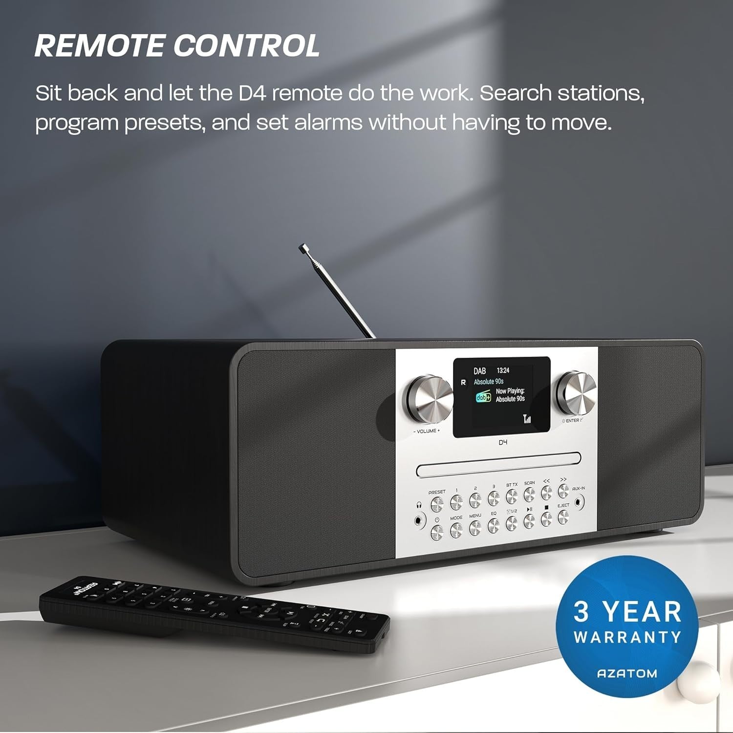 DAB/DAB+ FM Digital Radio CD Player Bluetooth USB 60W Home Audio