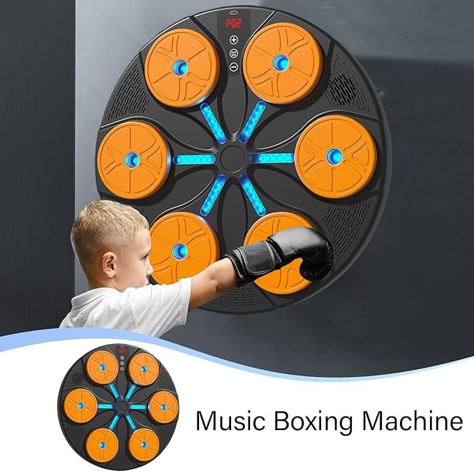 RGB Music Boxing Machine 8 Modes Wall Punch Pad Bluetooth Interactive Trainer