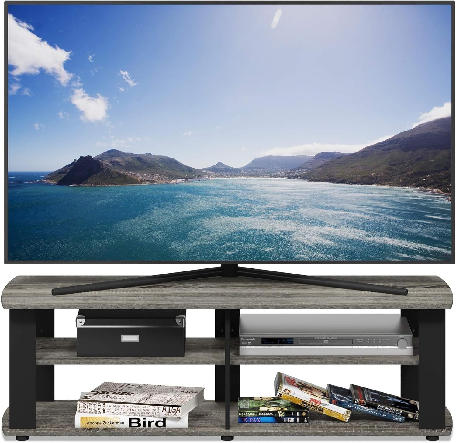 Stylish French Oak TV Stand for TVs up to 49" | Sturdy, Modern, Spacious