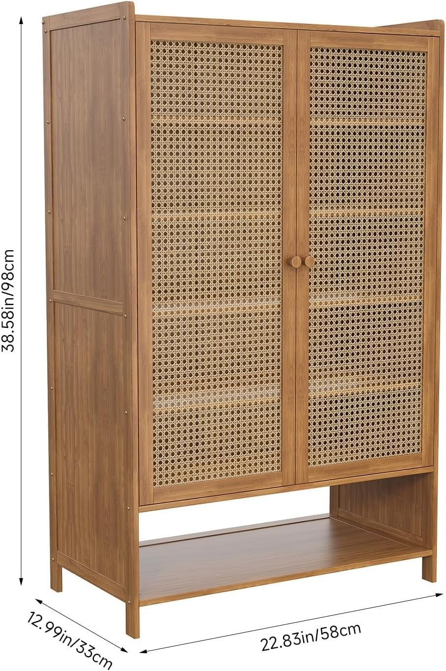6-Tier Breathable Shoe Cabinet with Doors, Sturdy Storage for Hallway, Brown
