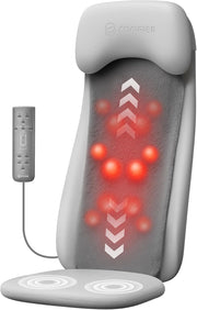 2D/3D Shiatsu Back Massager Heat Deep Kneading Full Back Chair Pad Vibration