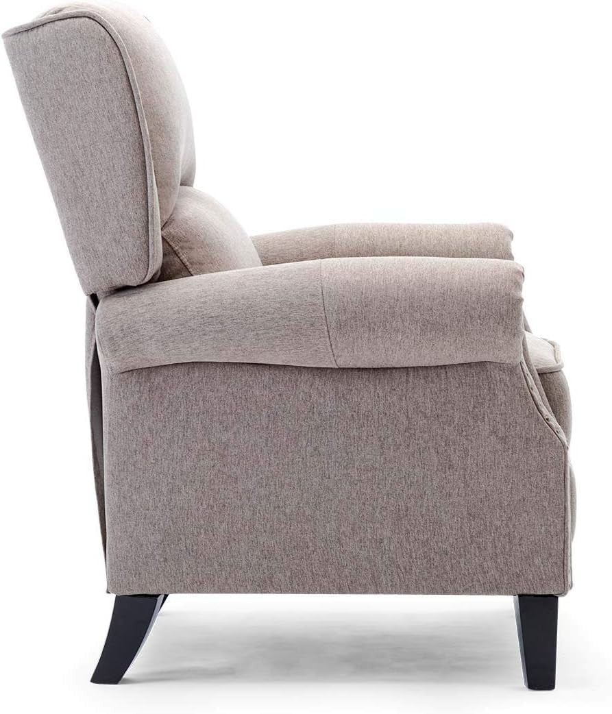 Fabric Recliner Armchair Sofa Pushback Chair Modern Lounge Seating