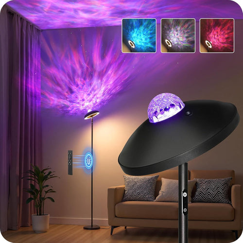 RGB Galaxy Projector Floor Lamp Remote Dimmable Corner LED Standing Light