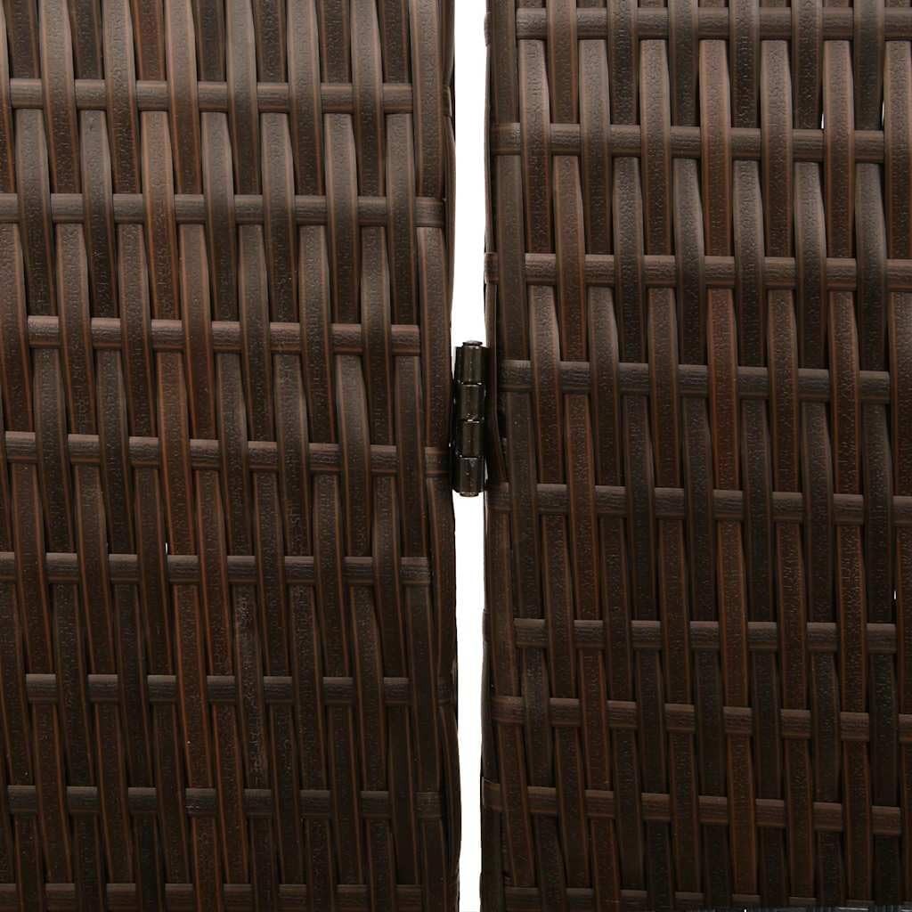 Brown Rattan Folding Room Divider Screen – 4 Panel Privacy Partition 180cm