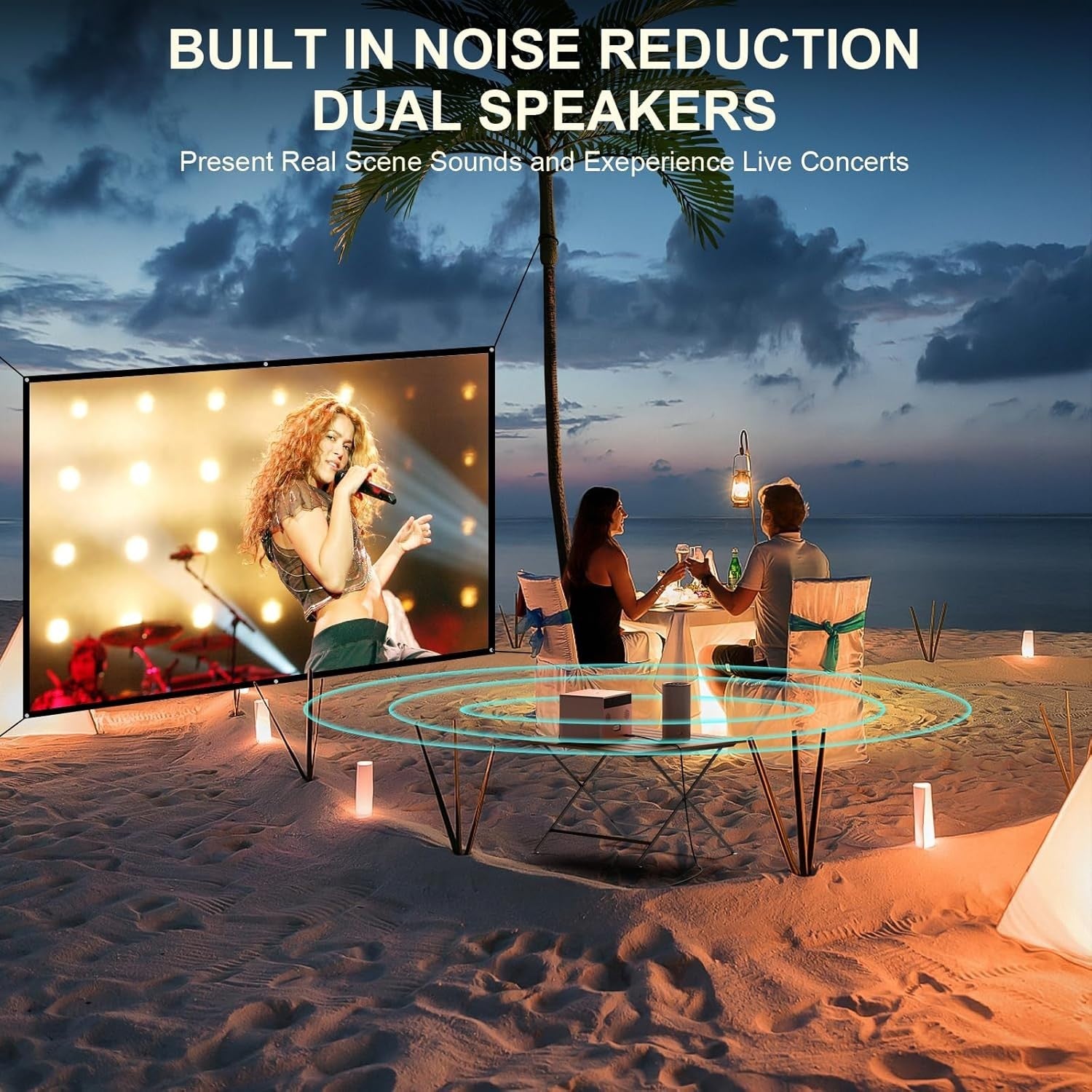 1080P 4K WiFi 6 Smart Projector 28000 Lumens Auto Focus Home Cinema