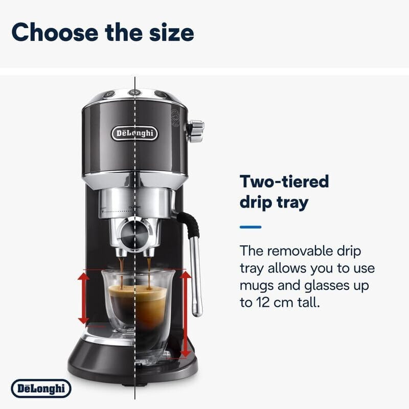 Compact Barista Espresso Machine | 15-Bar Pump | Milk Frother | Slim 15cm Design