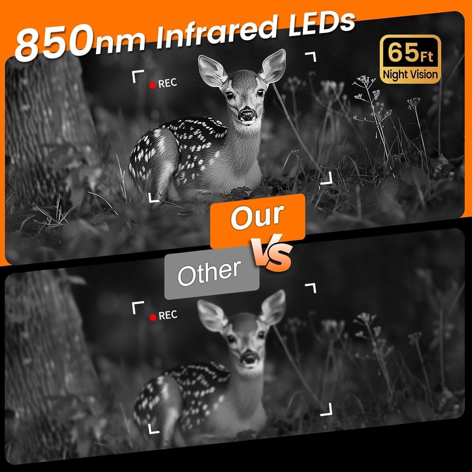 2 Pack 4K 64MP Solar Trail Camera WiFi Night Vision Waterproof