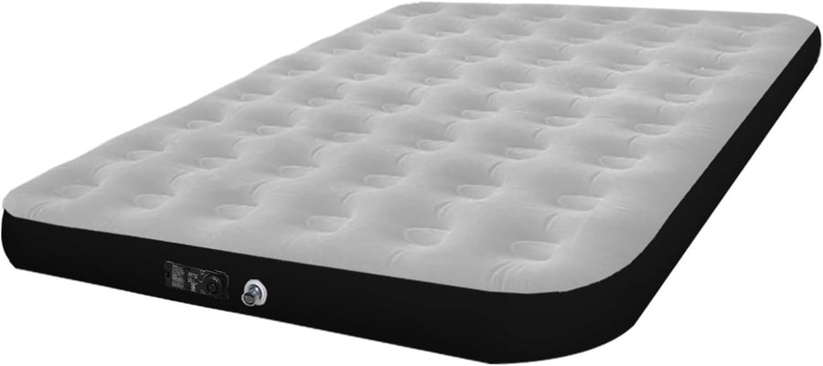 Double Inflatable Air Mattress Built-In Pump Plush Top Camping Bed