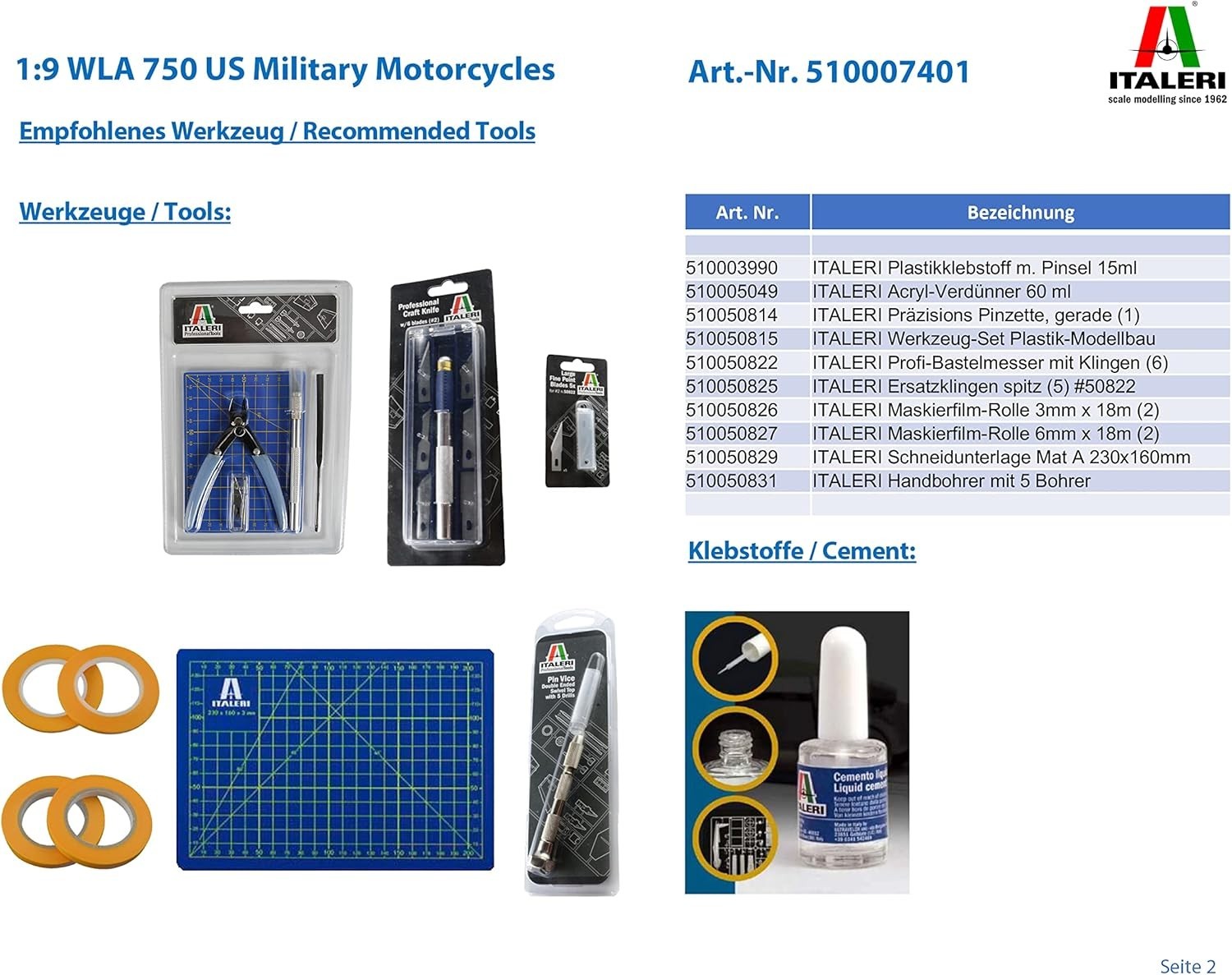 Military Motorcycle Model Kit 1:72 Scale Easy Build Realistic Detail