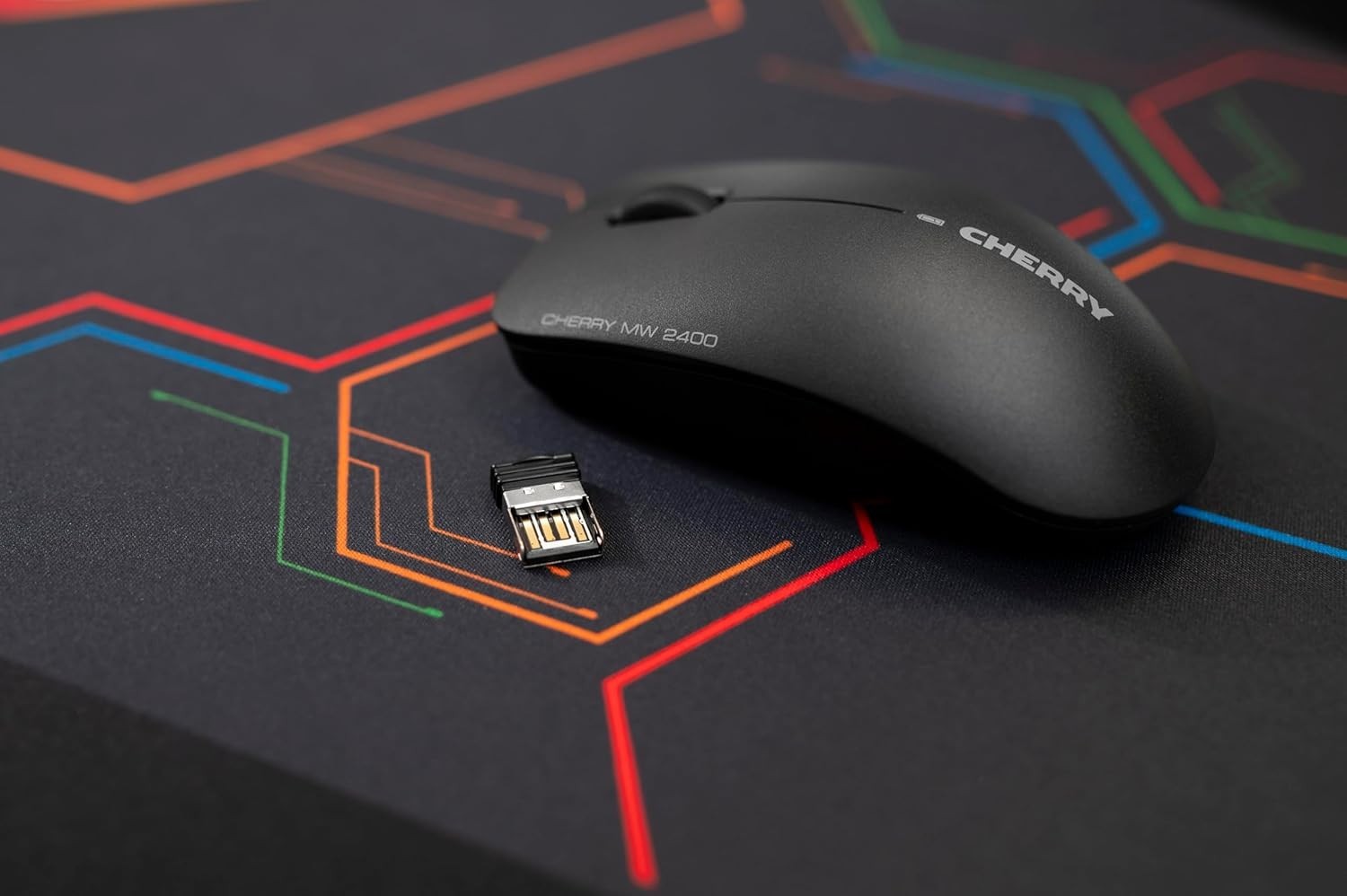 Wireless Office Mouse 2.4GHz Optical 1200 DPI Ambidextrous Black