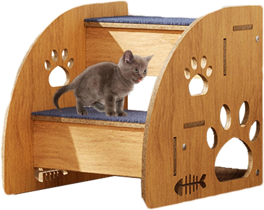 Wooden Pet Stairs for Bed Non Slip Dog & Cat Steps Indoor