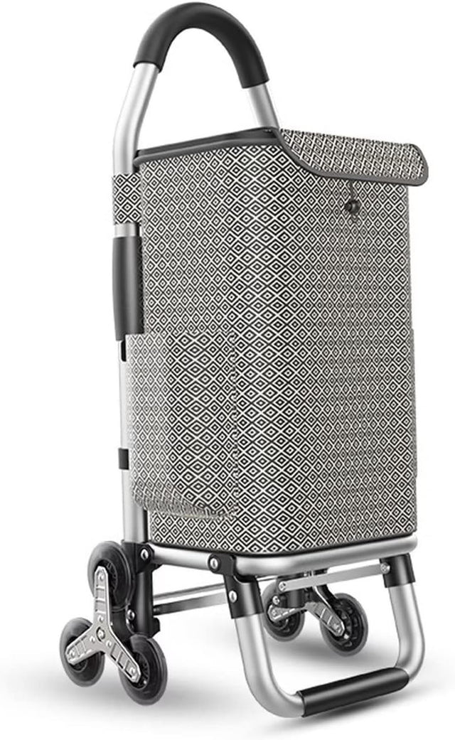 Foldable 6-Wheel Stair Climber Shopping Cart 36L Lightweight Oxford Bag