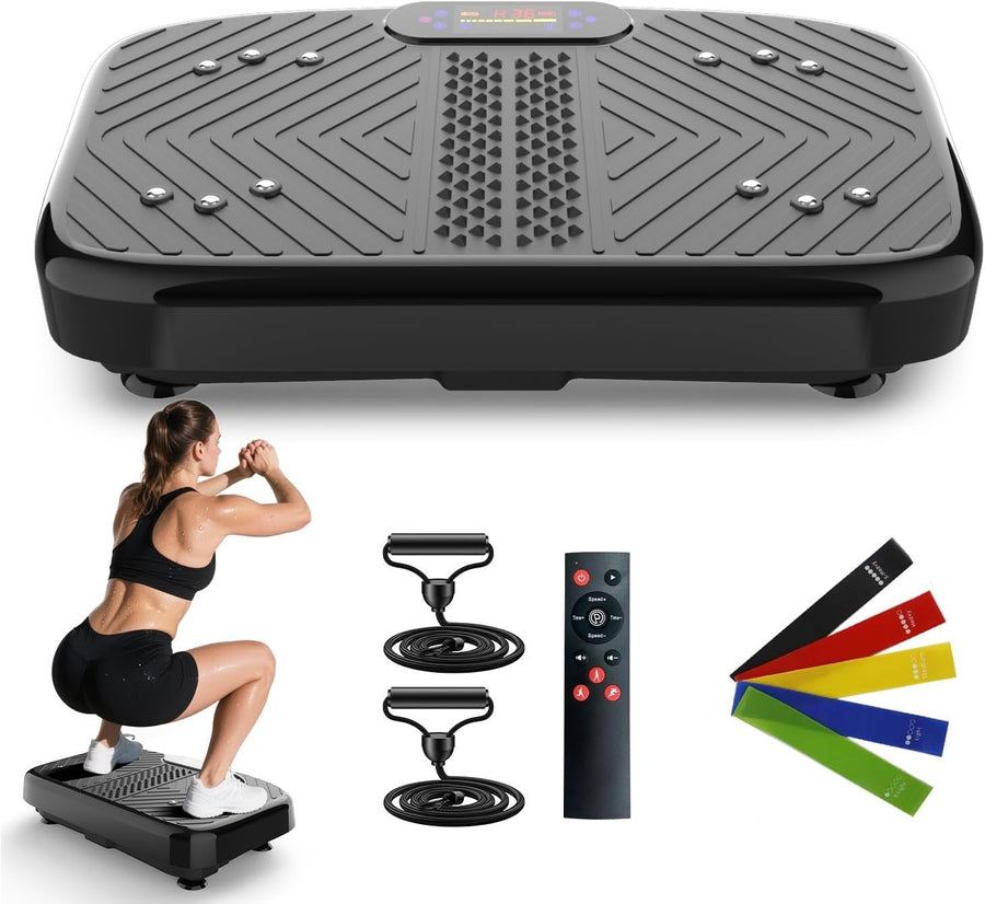 Vibration Plate Exercise Machine 199 Speeds Bluetooth 450LB Body Shaper