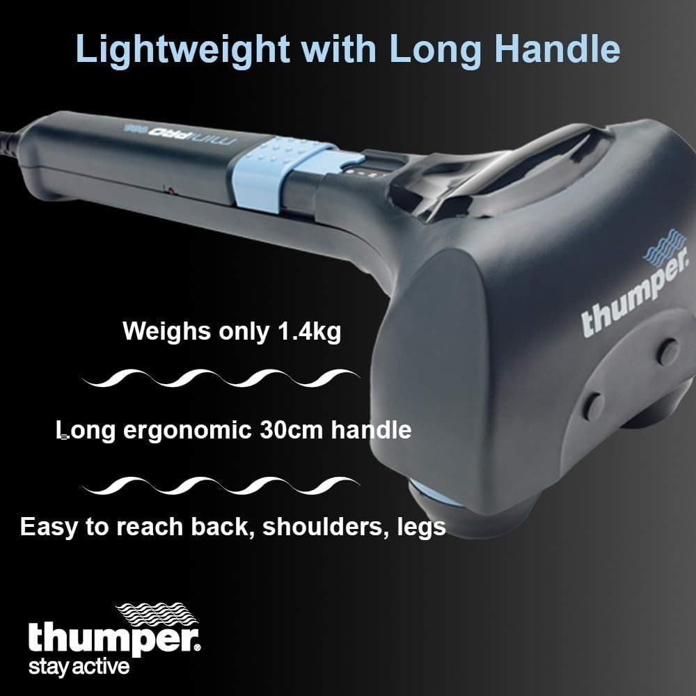 Deep Tissue Percussion Massage Gun Long Handle Powerful Muscle Back Massager