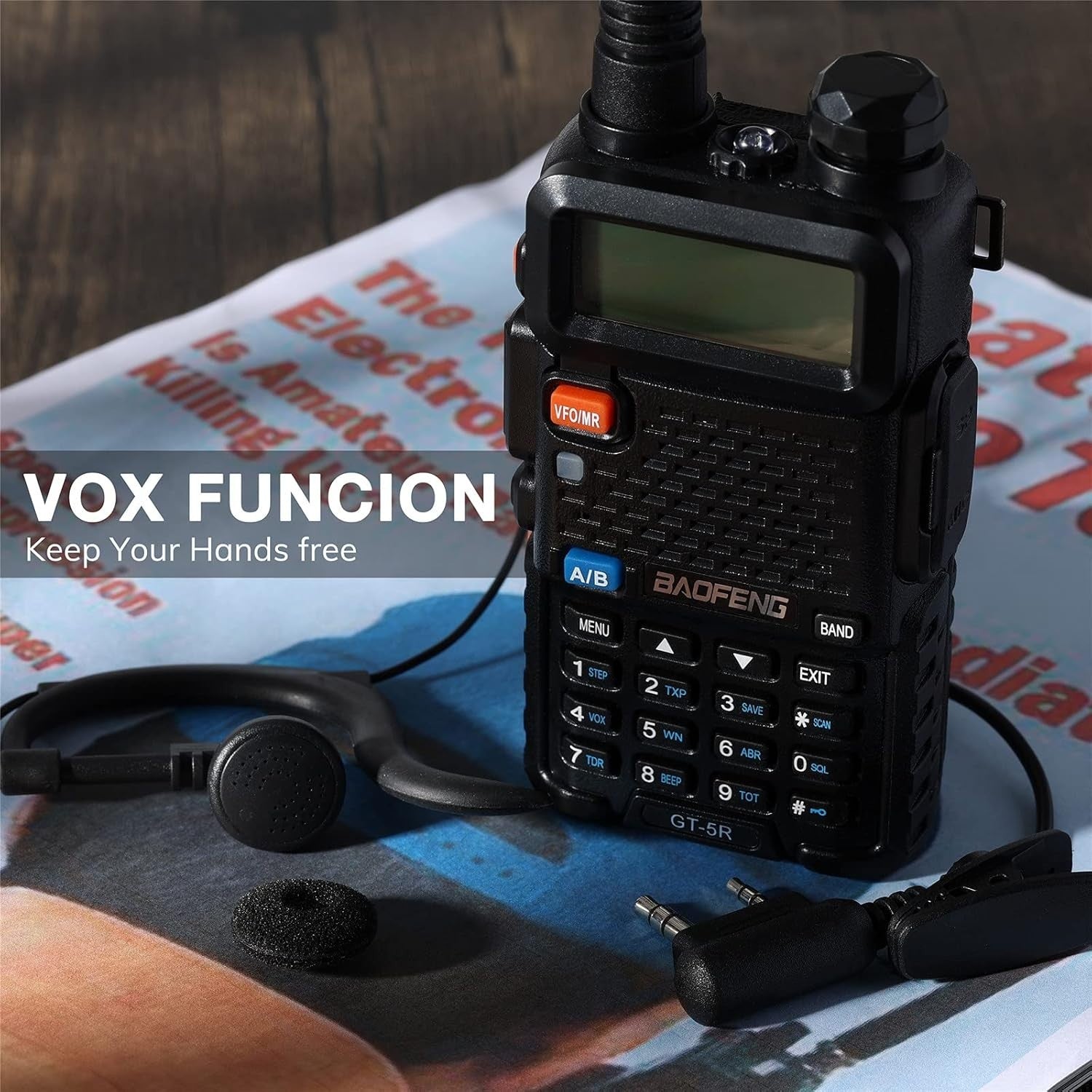 Dual Band Ham Radio 128 Channel Long Range Handheld Walkie Talkie VOX