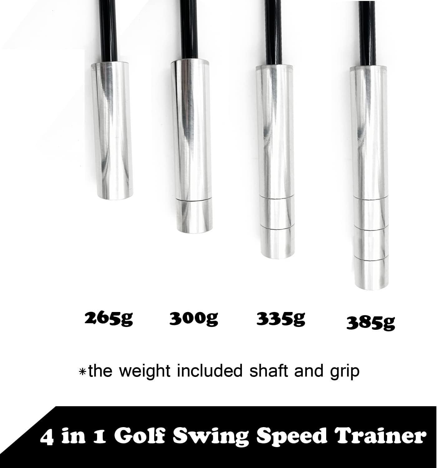 Golf Swing Speed Trainer 4 in 1 Adjustable Weighted Stick 45"