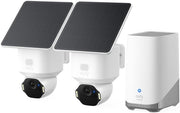 4K Solar Security Camera Kit 2 Cam PTZ AI Tracking 16TB Storage