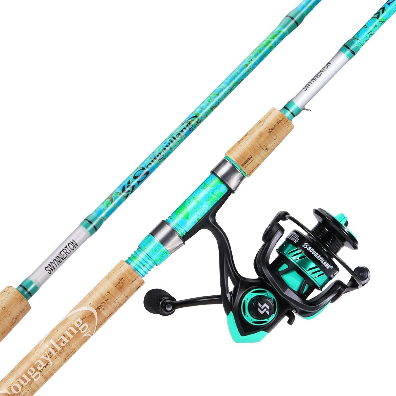 5ft 6in Spinning Rod & Reel Combo – Lightweight Travel Fishing Setup