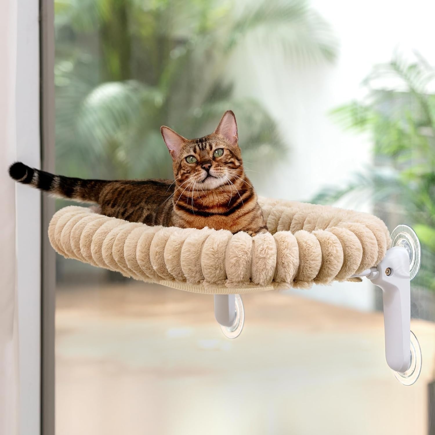 Foldable Cat Window Perch Hammock Suction Cup Seat Plush Cushion