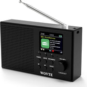 Portable DAB+ FM Radio Bluetooth USB TF Aux | 80 Presets Alarm