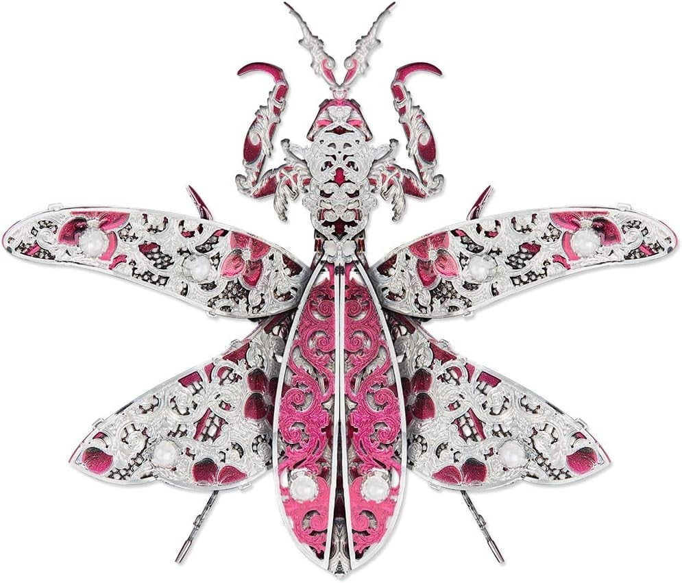 3D Metal Mantis Puzzle for Adults, Steel Insect Model, DIY Gift Kit 29pcs