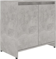 Concrete Grey Under Sink Bathroom Storage Cabinet Cupboard 60x35x61cm