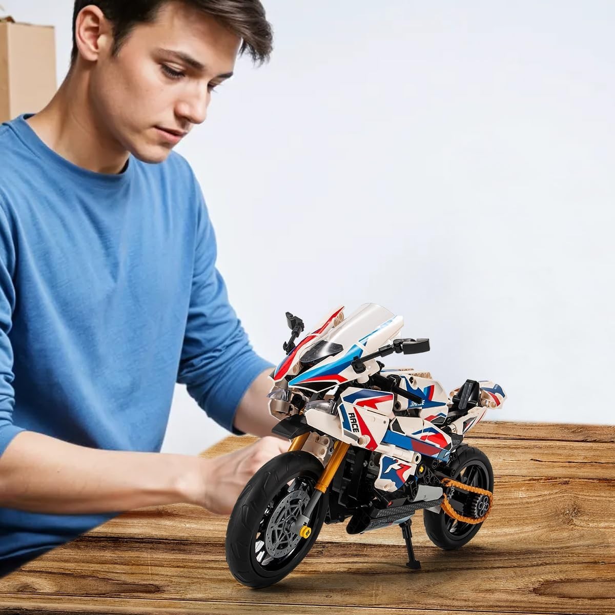 2-in-1 Motorbike & Plane Building Kit with 521 Pieces, Fun & Educational
