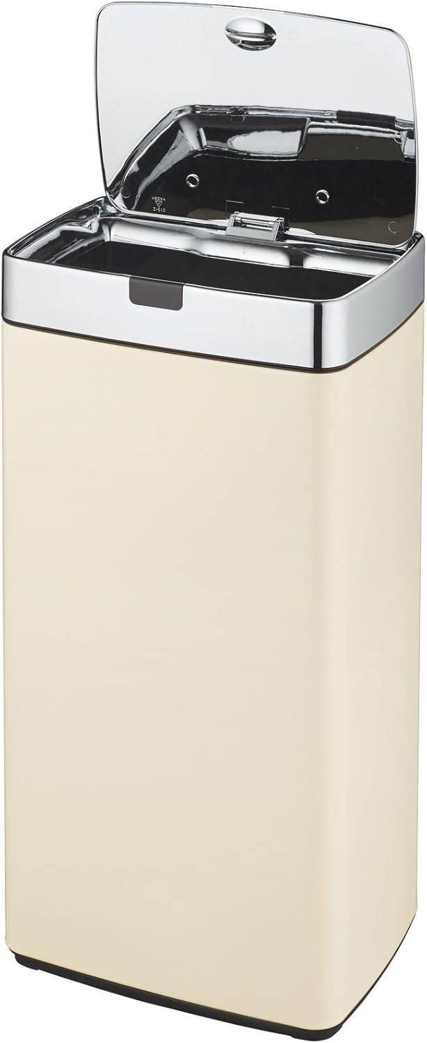 45L Automatic Sensor Kitchen Bin Touchless Cream Chrome