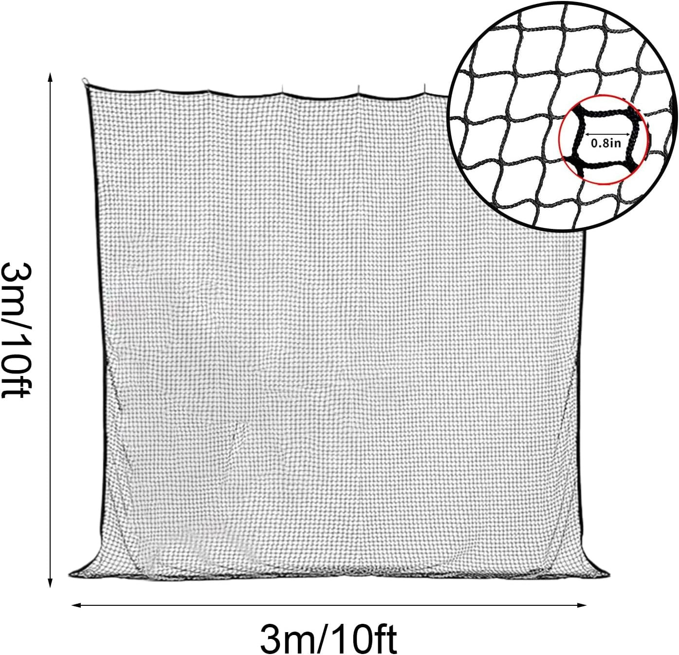 3x3m Golf Training Net Indoor Outdoor Swing Practice Cage