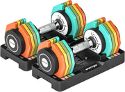 Adjustable Dumbbell Set Pair 2–10kg Quick Twist Non-Slip Space Saving