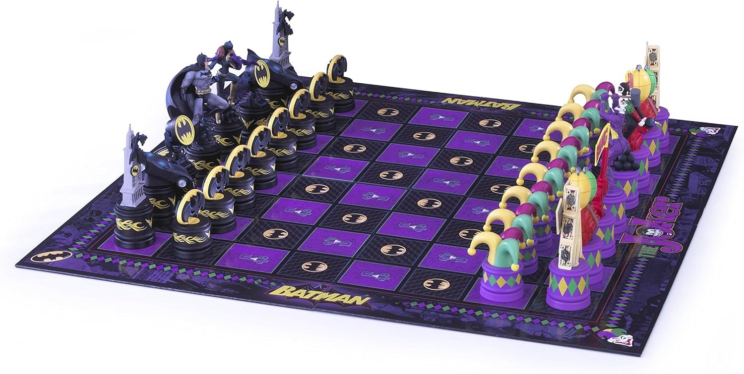Batman vs Joker Chess Set – Vibrant 3D Pieces & Collector Battle Board Gift