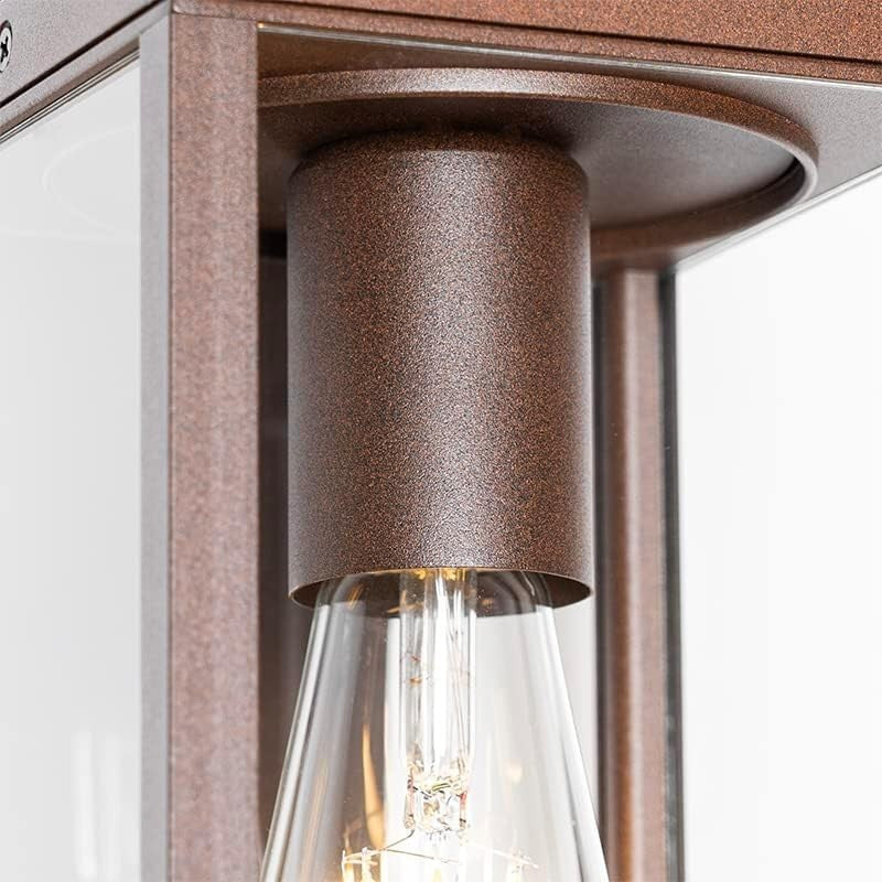 Outdoor Wall Light Rust Brown IP44 E27 Motion Sensor