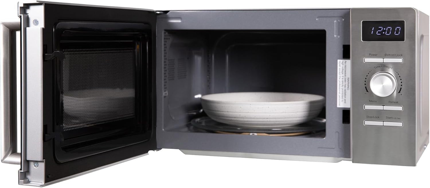 20L 800W Stainless Steel Digital Microwave 8 Auto Cook Defrost