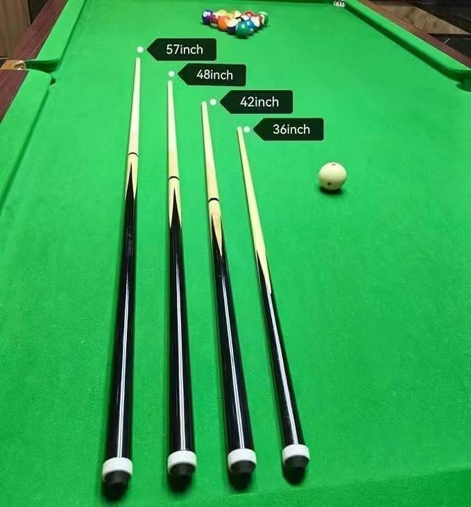 2 Pack Maple Pool Cue Sticks 58 Inch 13mm Tip 18oz 2 Piece Set