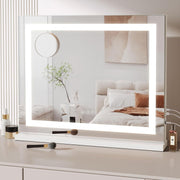 LED Vanity Mirror 58x48cm with Lights USB Tabletop Wall Mount Makeup