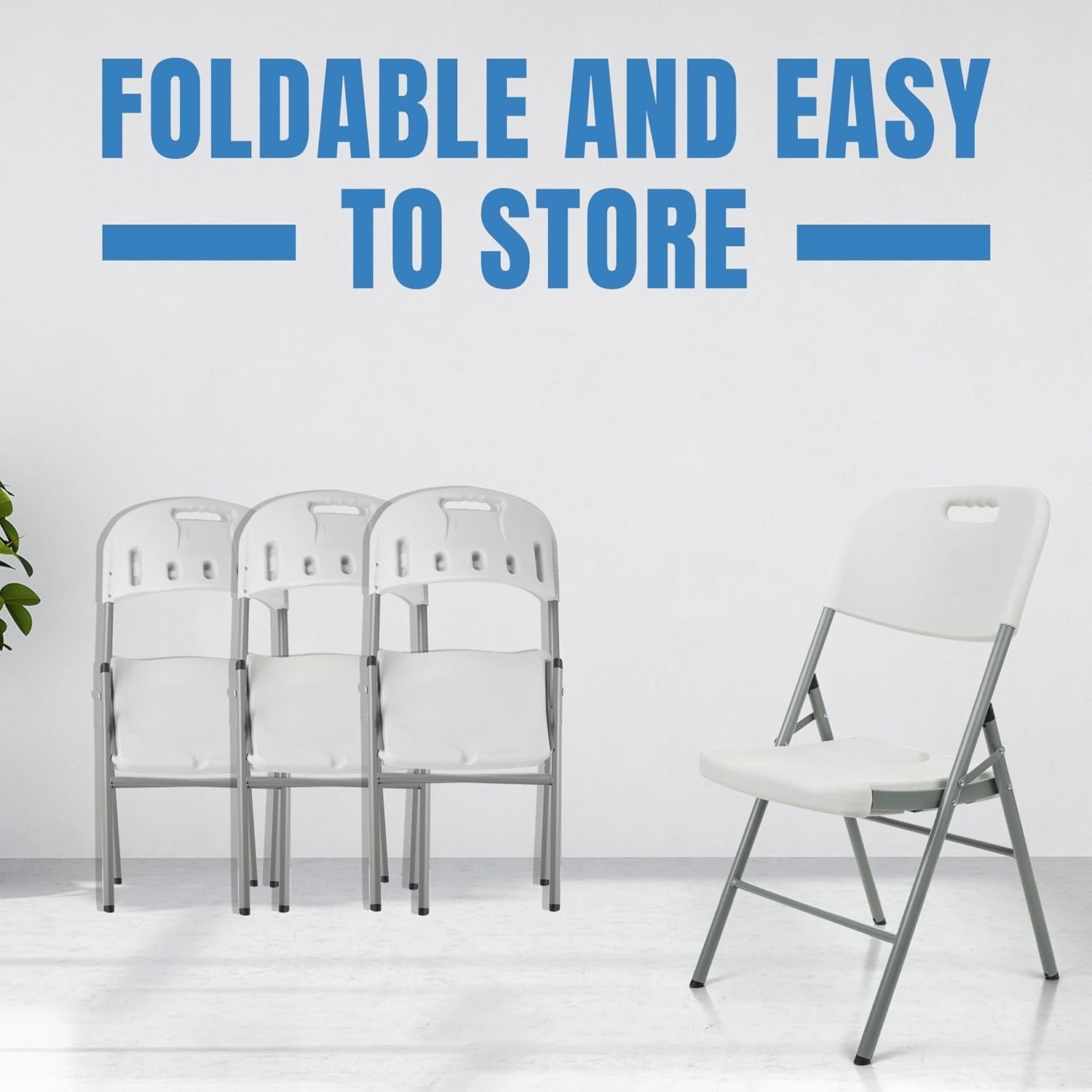 6ft Folding Trestle Table with 6 Chairs Heavy-Duty Indoor Outdoor Set