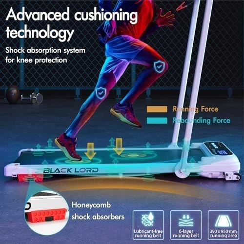 Foldable Home Walking Treadmill 3HP Under Desk Jogging Running Machine