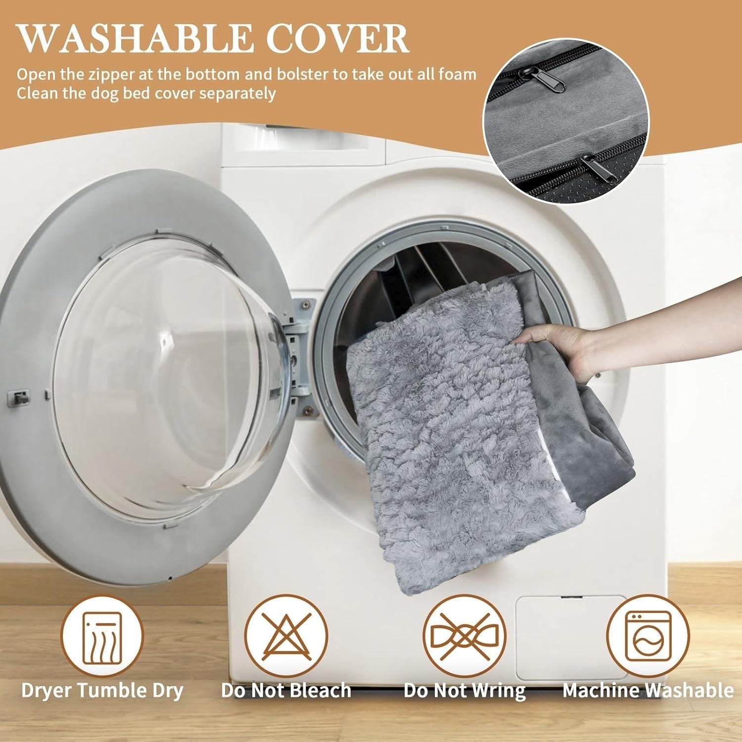 XL Orthopedic Dog Sofa Bed 106x76x21cm Waterproof Washable